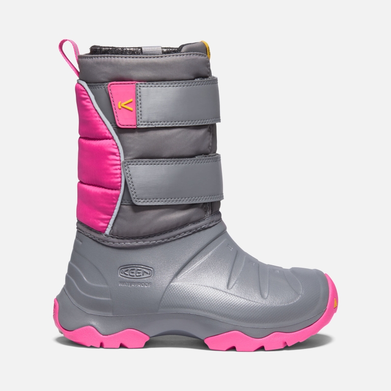 Keen Lumi II Waterproof Boots - Kids' Grey Pink Peacock Boots